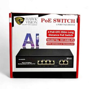Hawk vision 4 Port POE , HV-X402-PS PoE Network Switch