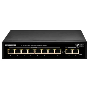 Hawk Vision HV-X802PS-G2 8 Port PoE Switch 2 Gigabit Uplink Port